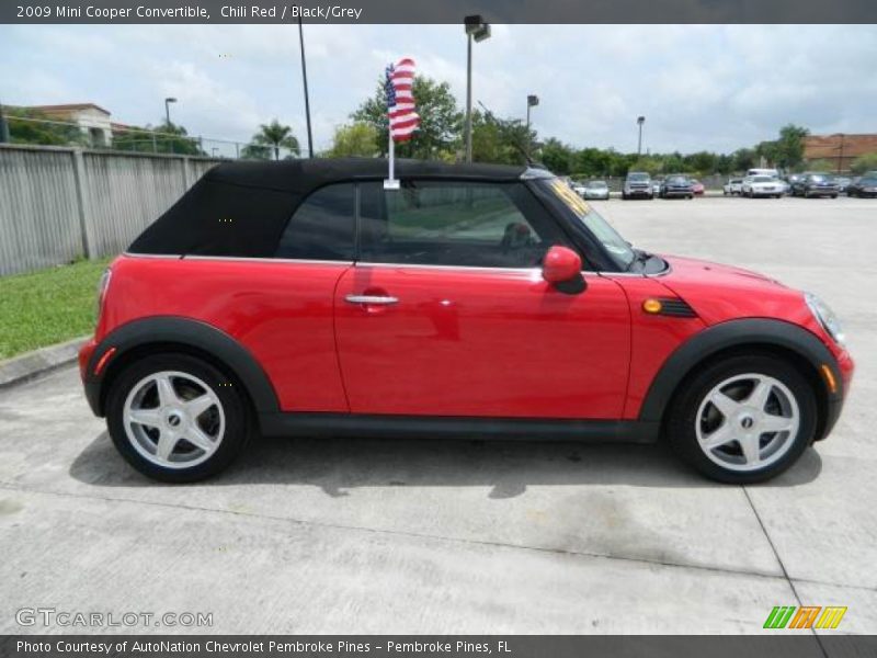 Chili Red / Black/Grey 2009 Mini Cooper Convertible