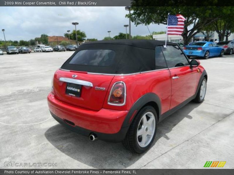 Chili Red / Black/Grey 2009 Mini Cooper Convertible