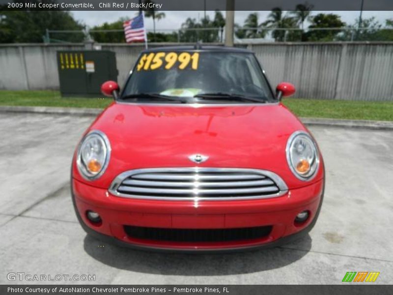 Chili Red / Black/Grey 2009 Mini Cooper Convertible