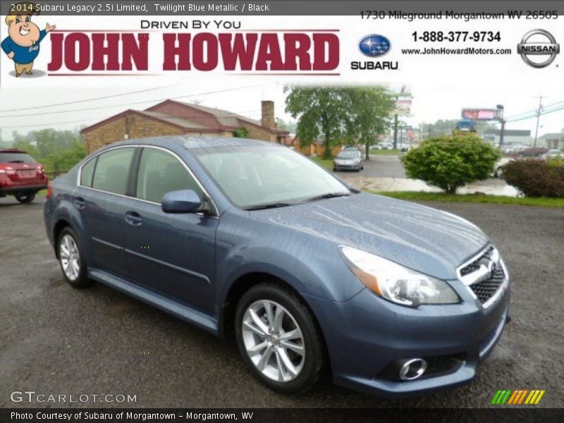 Twilight Blue Metallic / Black 2014 Subaru Legacy 2.5i Limited