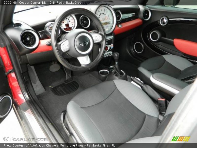 Chili Red / Black/Grey 2009 Mini Cooper Convertible