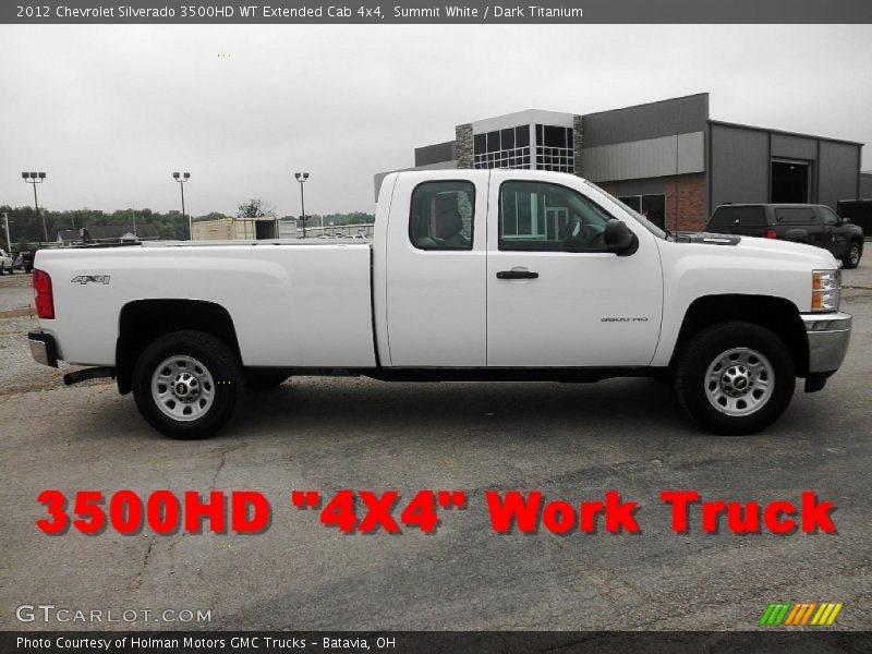 Summit White / Dark Titanium 2012 Chevrolet Silverado 3500HD WT Extended Cab 4x4