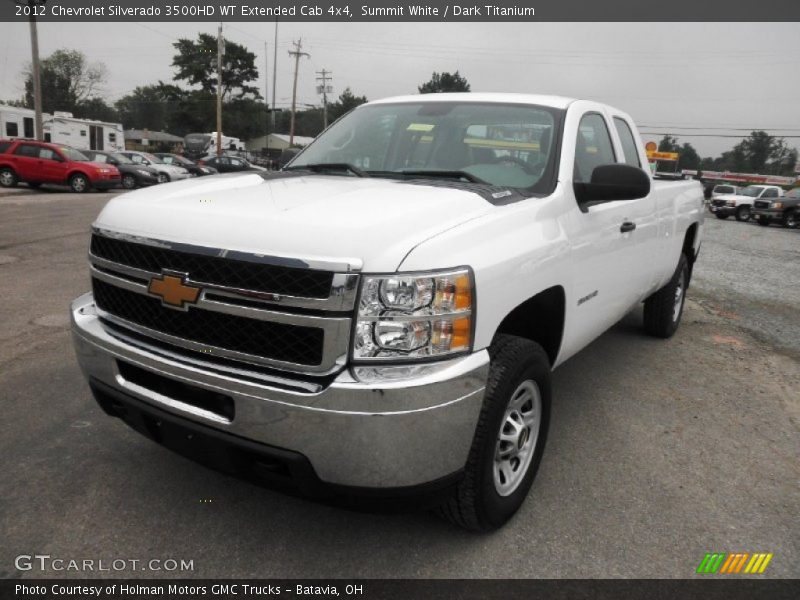 Summit White / Dark Titanium 2012 Chevrolet Silverado 3500HD WT Extended Cab 4x4