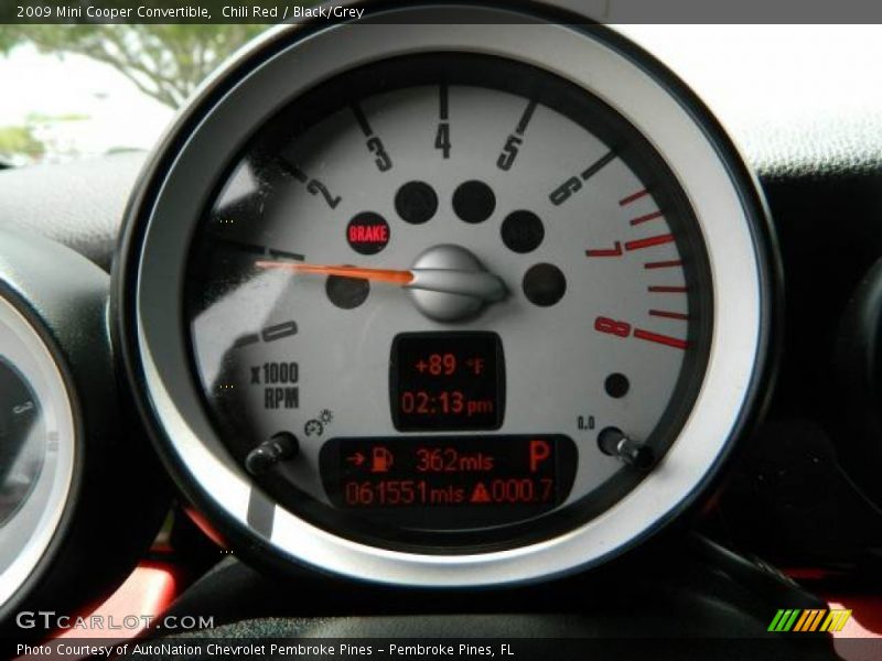 Chili Red / Black/Grey 2009 Mini Cooper Convertible