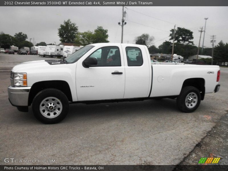 Summit White / Dark Titanium 2012 Chevrolet Silverado 3500HD WT Extended Cab 4x4