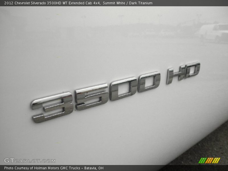 Summit White / Dark Titanium 2012 Chevrolet Silverado 3500HD WT Extended Cab 4x4
