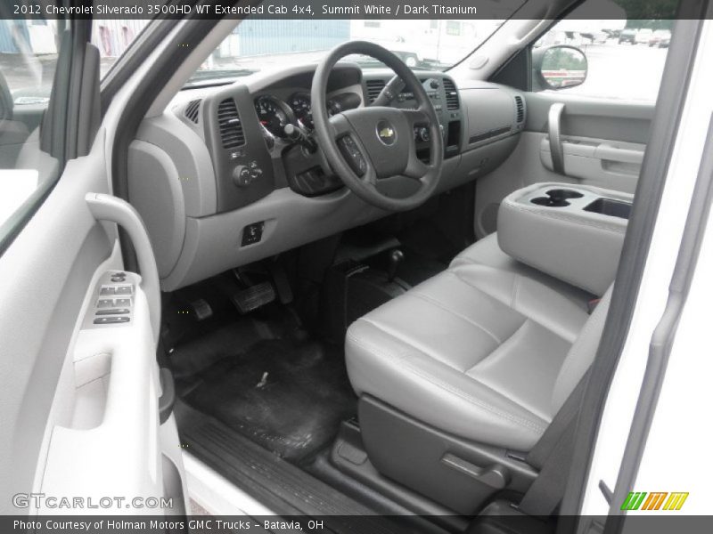 Dark Titanium Interior - 2012 Silverado 3500HD WT Extended Cab 4x4 