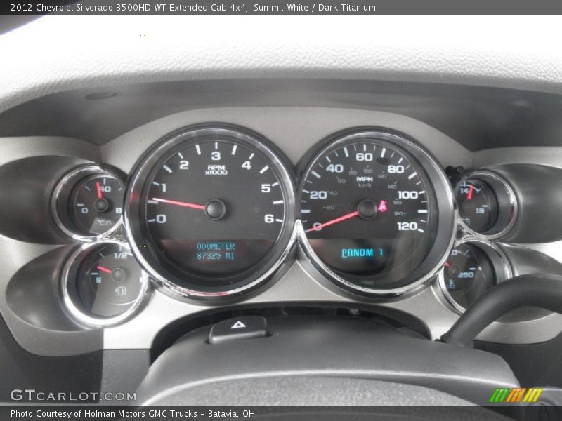 Summit White / Dark Titanium 2012 Chevrolet Silverado 3500HD WT Extended Cab 4x4