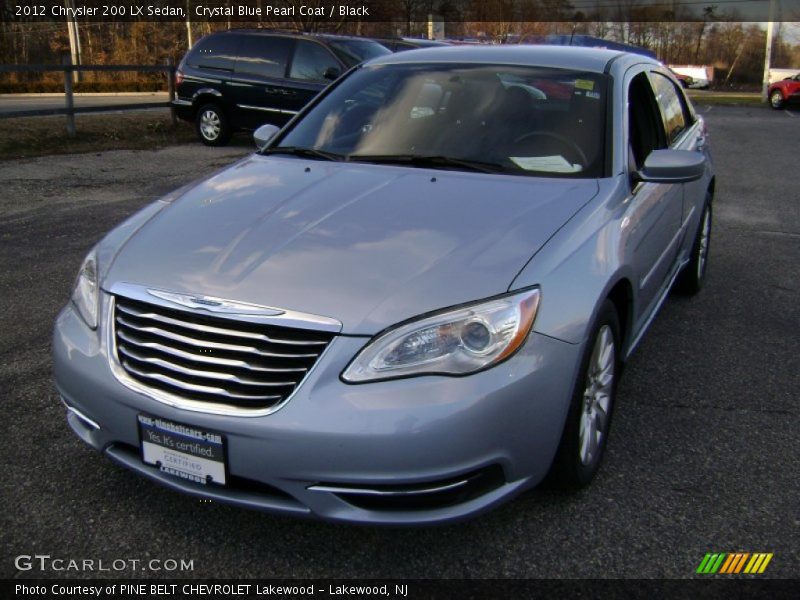 Crystal Blue Pearl Coat / Black 2012 Chrysler 200 LX Sedan
