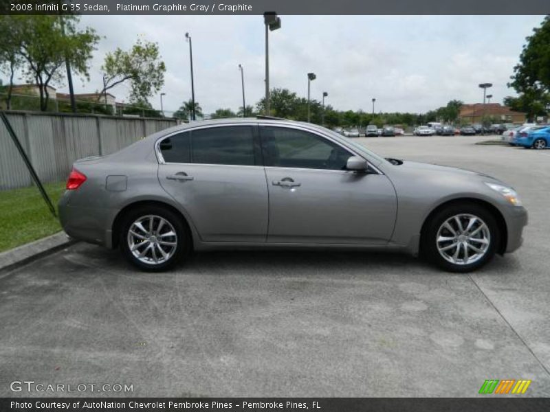 Platinum Graphite Gray / Graphite 2008 Infiniti G 35 Sedan