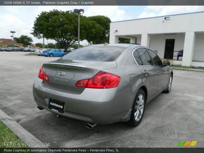 Platinum Graphite Gray / Graphite 2008 Infiniti G 35 Sedan