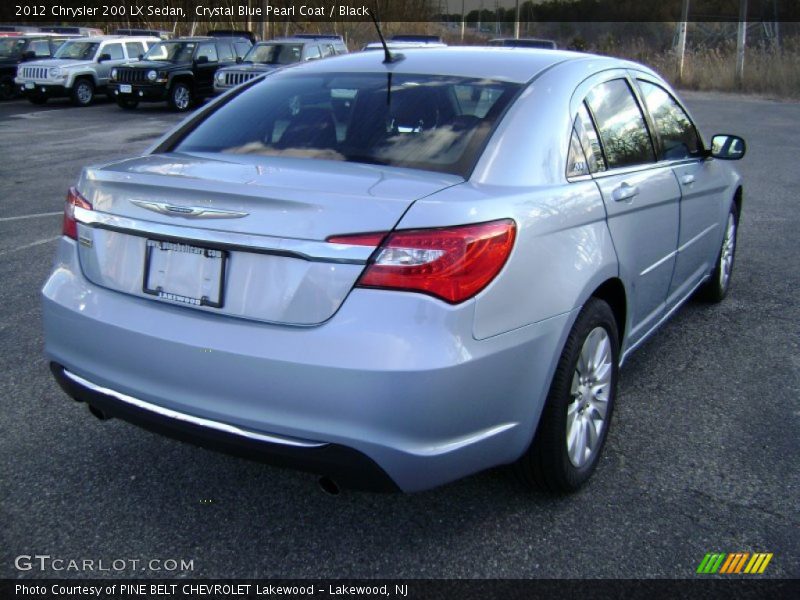 Crystal Blue Pearl Coat / Black 2012 Chrysler 200 LX Sedan