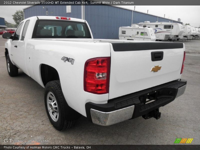 Summit White / Dark Titanium 2012 Chevrolet Silverado 3500HD WT Extended Cab 4x4