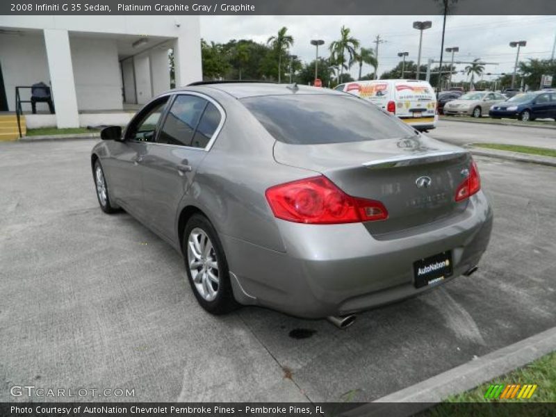 Platinum Graphite Gray / Graphite 2008 Infiniti G 35 Sedan