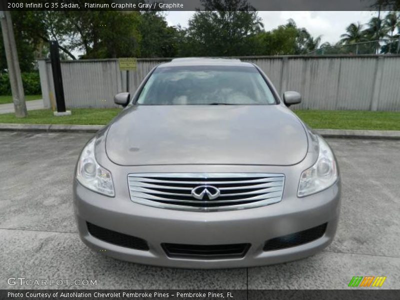 Platinum Graphite Gray / Graphite 2008 Infiniti G 35 Sedan