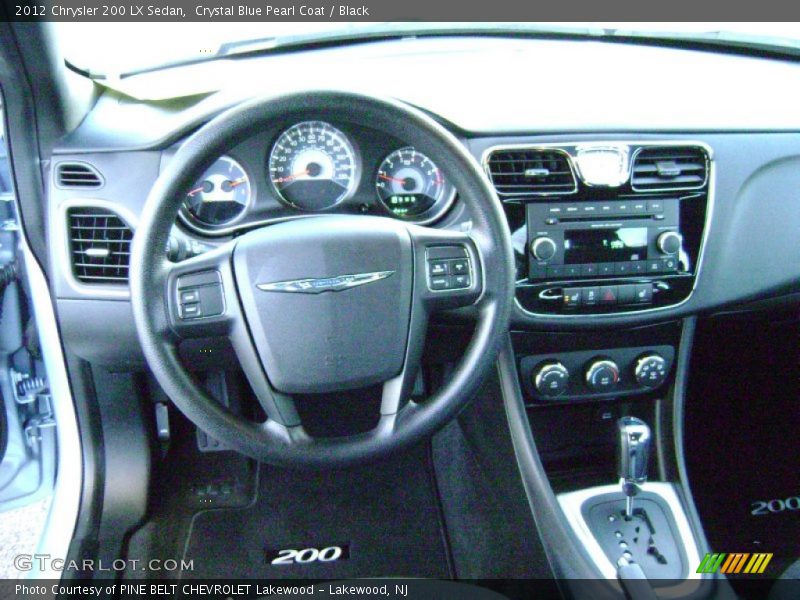 Crystal Blue Pearl Coat / Black 2012 Chrysler 200 LX Sedan
