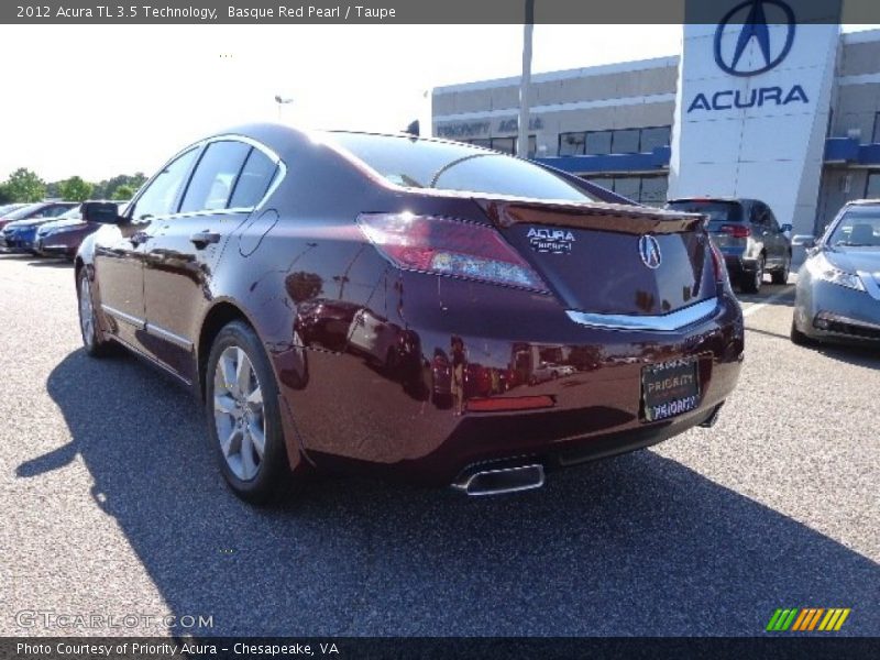 Basque Red Pearl / Taupe 2012 Acura TL 3.5 Technology