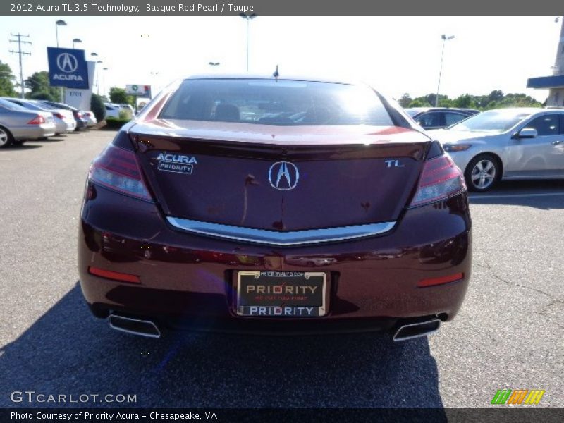 Basque Red Pearl / Taupe 2012 Acura TL 3.5 Technology