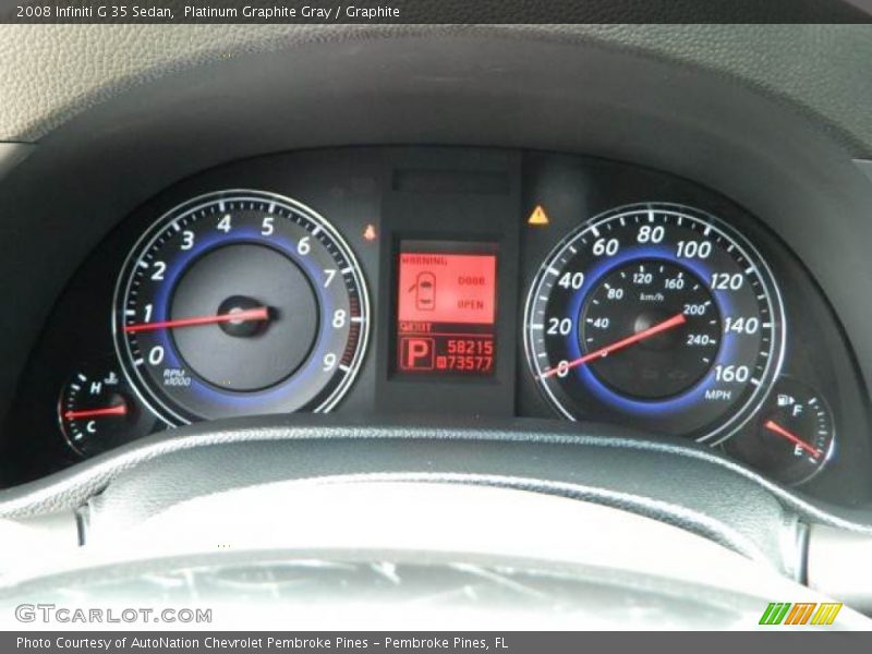 Platinum Graphite Gray / Graphite 2008 Infiniti G 35 Sedan