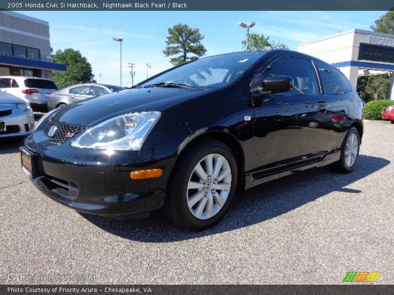 Nighthawk Black Pearl / Black 2005 Honda Civic Si Hatchback