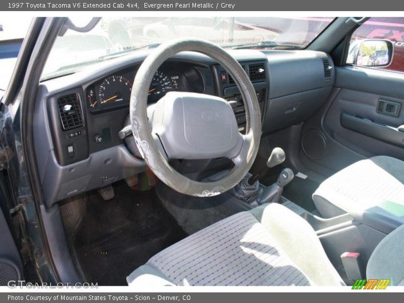 Evergreen Pearl Metallic / Grey 1997 Toyota Tacoma V6 Extended Cab 4x4