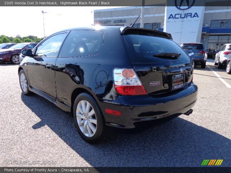 Nighthawk Black Pearl / Black 2005 Honda Civic Si Hatchback