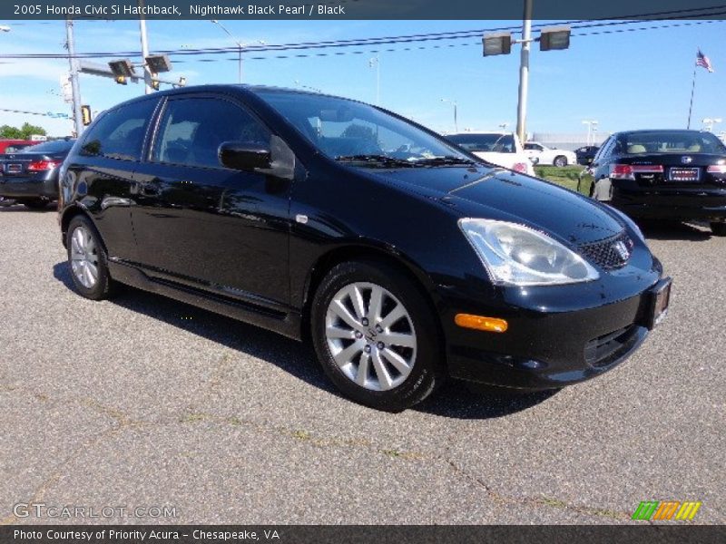 Nighthawk Black Pearl / Black 2005 Honda Civic Si Hatchback