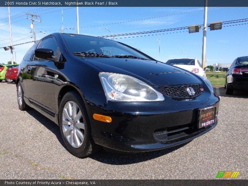 Nighthawk Black Pearl / Black 2005 Honda Civic Si Hatchback