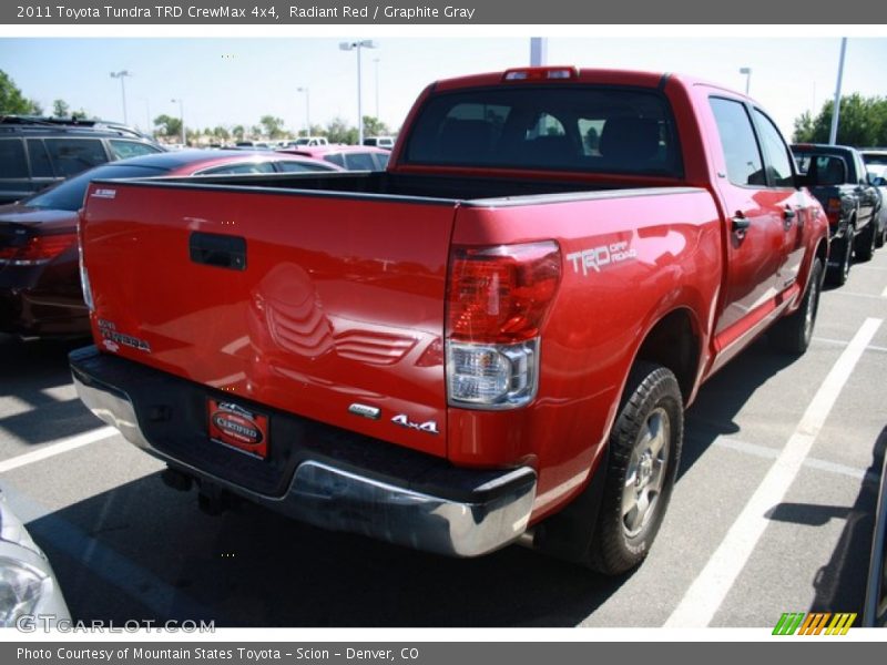 Radiant Red / Graphite Gray 2011 Toyota Tundra TRD CrewMax 4x4