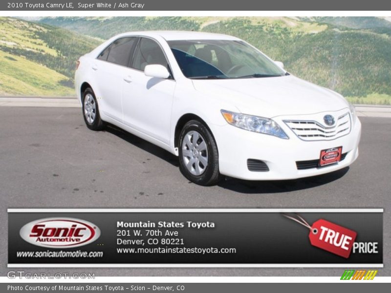 Super White / Ash Gray 2010 Toyota Camry LE