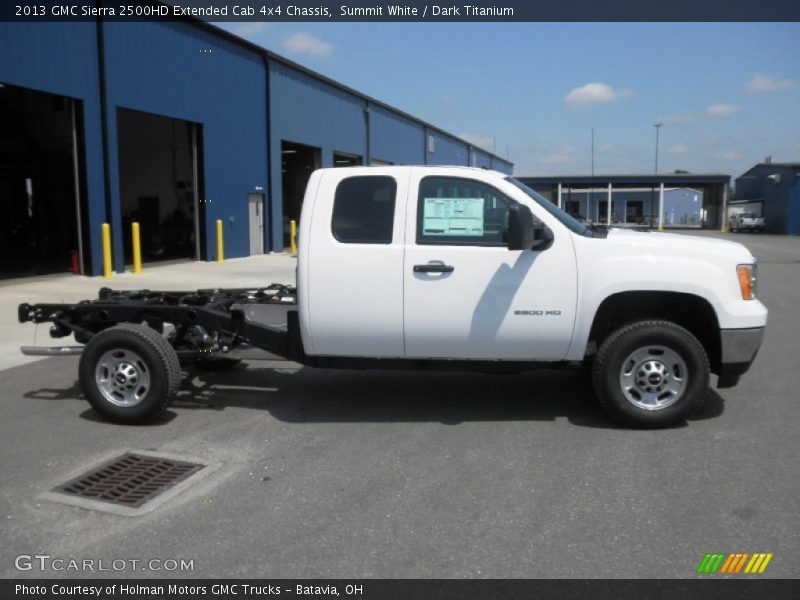 Summit White / Dark Titanium 2013 GMC Sierra 2500HD Extended Cab 4x4 Chassis