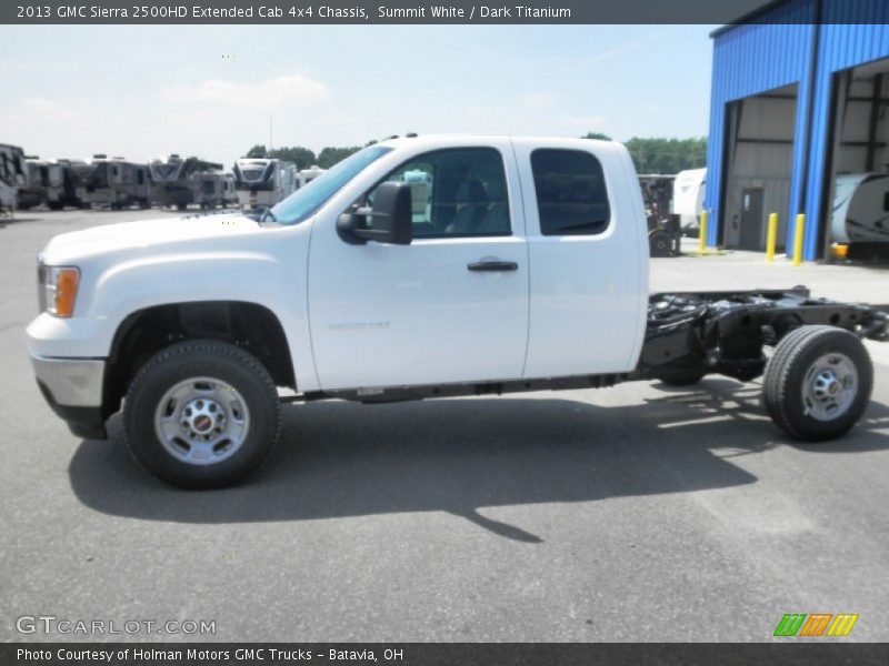 Summit White / Dark Titanium 2013 GMC Sierra 2500HD Extended Cab 4x4 Chassis