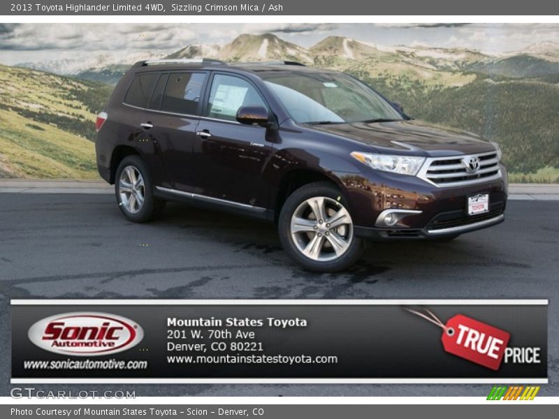 Sizzling Crimson Mica / Ash 2013 Toyota Highlander Limited 4WD