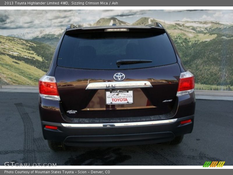 Sizzling Crimson Mica / Ash 2013 Toyota Highlander Limited 4WD