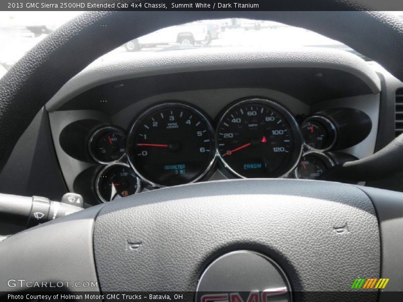 Summit White / Dark Titanium 2013 GMC Sierra 2500HD Extended Cab 4x4 Chassis
