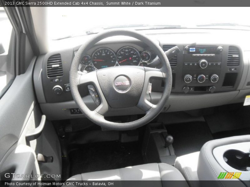 Summit White / Dark Titanium 2013 GMC Sierra 2500HD Extended Cab 4x4 Chassis