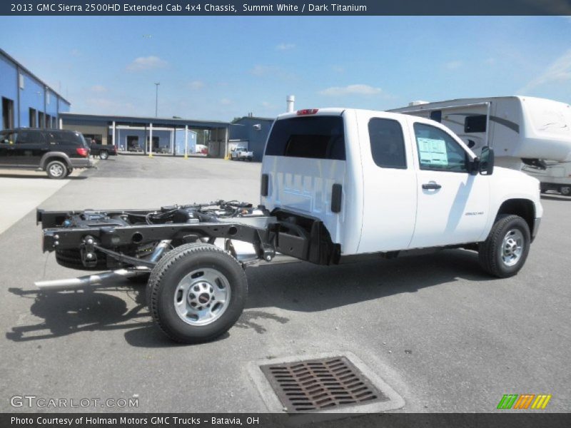 Summit White / Dark Titanium 2013 GMC Sierra 2500HD Extended Cab 4x4 Chassis
