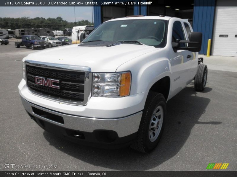 Summit White / Dark Titanium 2013 GMC Sierra 2500HD Extended Cab 4x4 Chassis