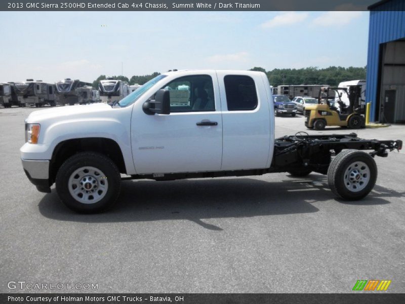 Summit White / Dark Titanium 2013 GMC Sierra 2500HD Extended Cab 4x4 Chassis