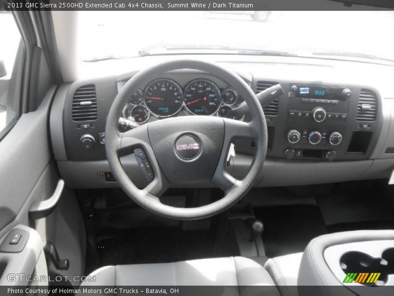 Summit White / Dark Titanium 2013 GMC Sierra 2500HD Extended Cab 4x4 Chassis