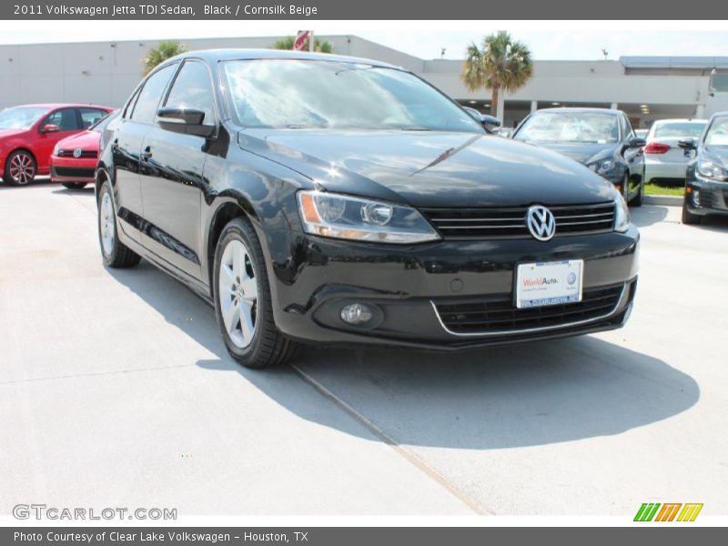 Black / Cornsilk Beige 2011 Volkswagen Jetta TDI Sedan