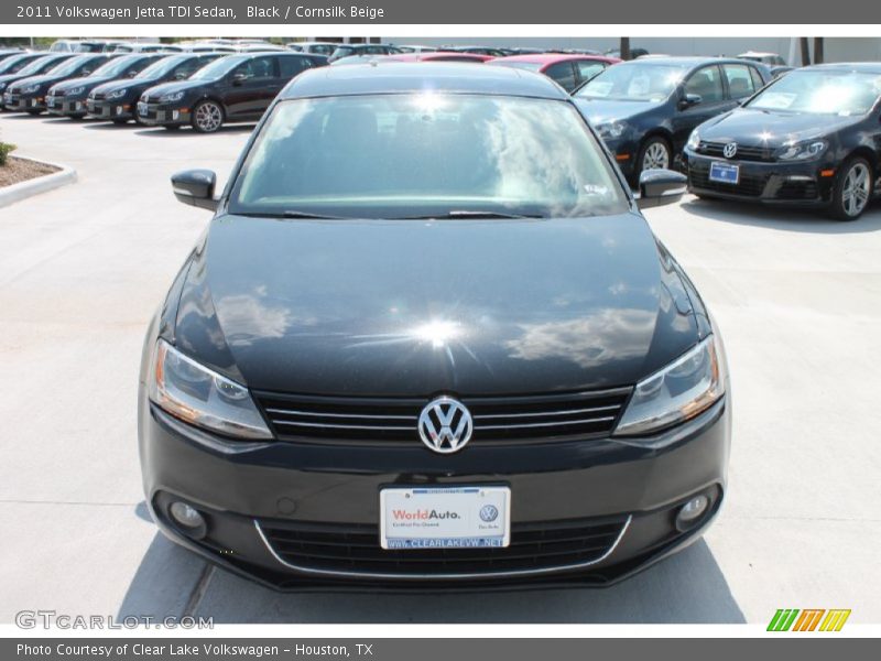 Black / Cornsilk Beige 2011 Volkswagen Jetta TDI Sedan