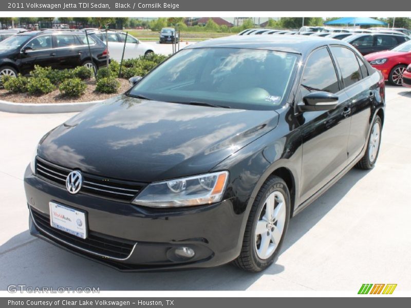 Black / Cornsilk Beige 2011 Volkswagen Jetta TDI Sedan