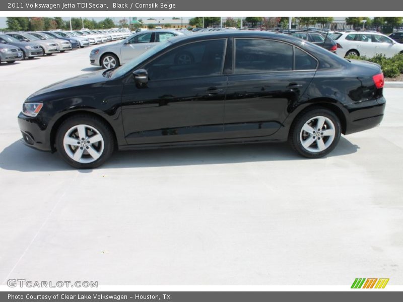 Black / Cornsilk Beige 2011 Volkswagen Jetta TDI Sedan