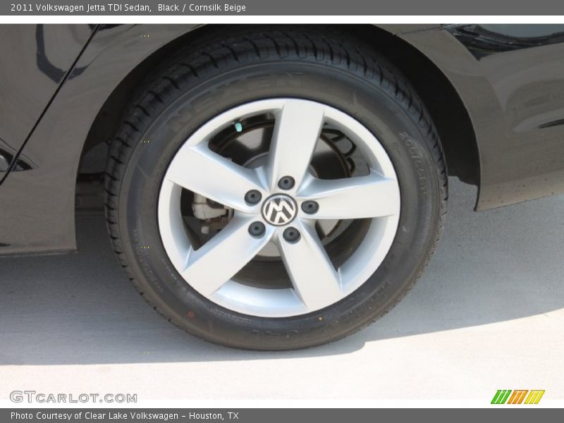 Black / Cornsilk Beige 2011 Volkswagen Jetta TDI Sedan