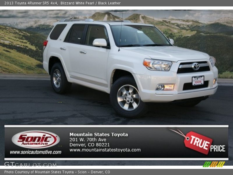 Blizzard White Pearl / Black Leather 2013 Toyota 4Runner SR5 4x4