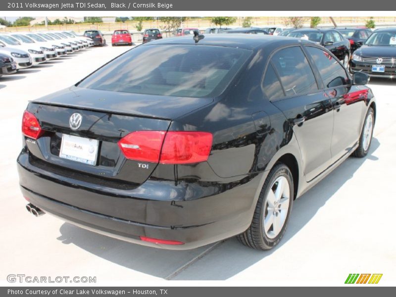 Black / Cornsilk Beige 2011 Volkswagen Jetta TDI Sedan