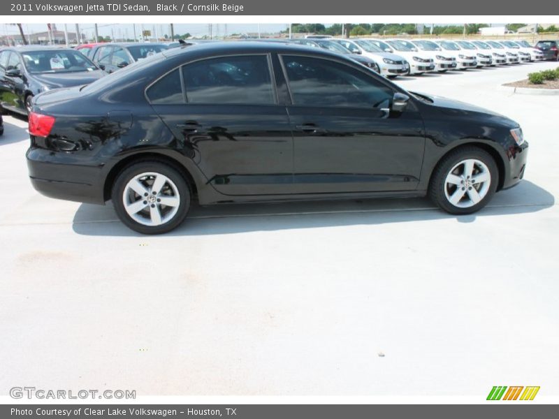 Black / Cornsilk Beige 2011 Volkswagen Jetta TDI Sedan