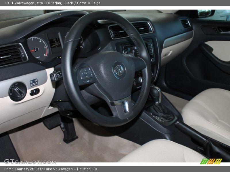 Black / Cornsilk Beige 2011 Volkswagen Jetta TDI Sedan