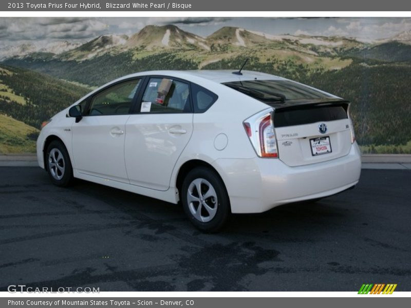 Blizzard White Pearl / Bisque 2013 Toyota Prius Four Hybrid